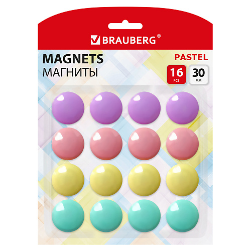 BRAUBERG Магниты PASTEL #1