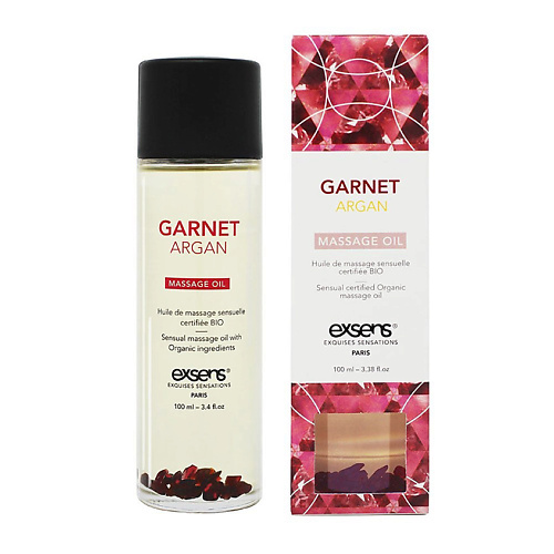 EXSENS Органическое массажное масло с камнями GARNET ARGAN 100 #1