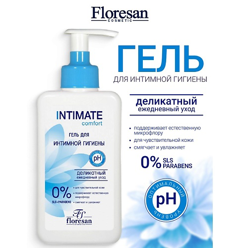FLORESAN Деликатный гель для интимной гигиены "Comfort"  INTIMATE 250 #1