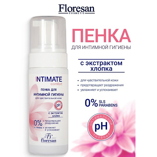 FLORESAN Пенка для интимной гигиены с экстрактом чистотела "Comfort" INTIMATE #1