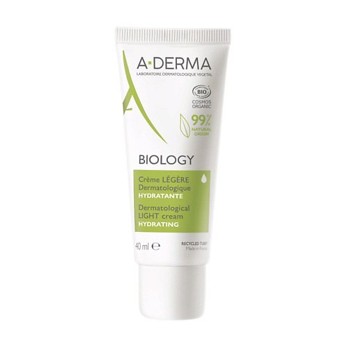 A-DERMA Легкий увлажняющий дерматологический крем для хрупкой кожи Biology 40 #1