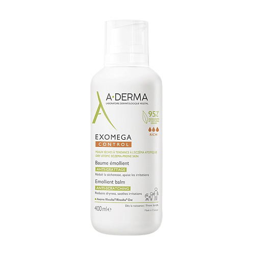 A-DERMA Смягчающий бальзам для лица и тела Exomega Control 400 #1