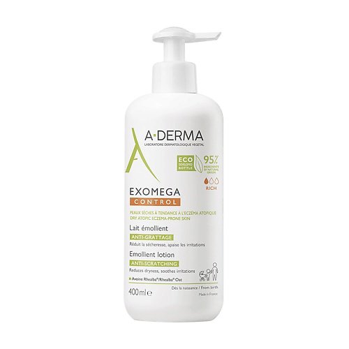 A-DERMA Смягчающий лосьон для лица и тела Exomega Control 400 #1