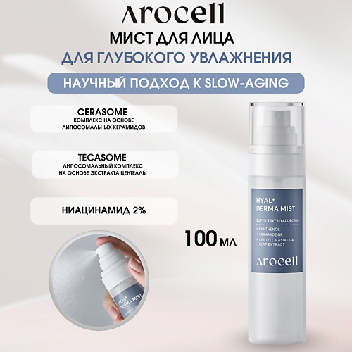 AROCELL Мист с гиалуроновой кислотой, пантенолом и керамидами Hyal+ Derma Mist 100 #1