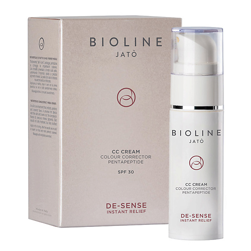 BIOLINE Корректирующий цвет СС-крем с пептидами SPF 30 De Sense Instant Relief #1