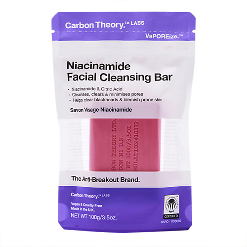 CARBON THEORY Мыло для лица Niacinamide Facial Cleansing Bar #1