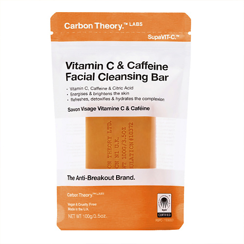 CARBON THEORY Мыло для лица Vitamin C & Caffeine Facial Cleansing Bar #1