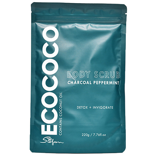 ECOCOCO Скраб для тела для детокса и бодрости Уголь и Мята Body Scrub Charcoal Peppermint 220 #1