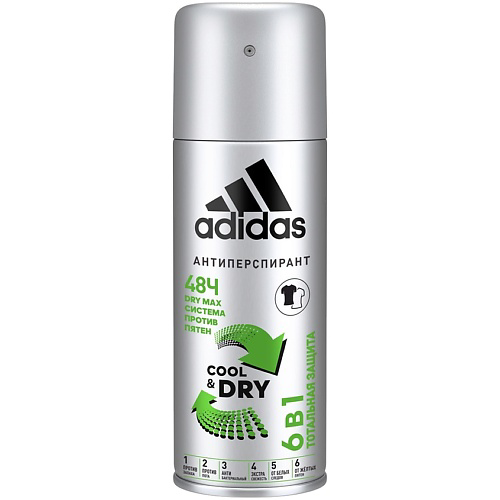 ADIDAS Дезодорант-спрей для мужчин Cool&Care 6 In 1 150 #1
