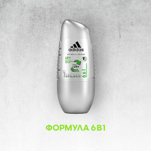 ADIDAS Роликовый дезодорант-антиперспирант для мужчин Cool&Care 6 In 1 50 #1