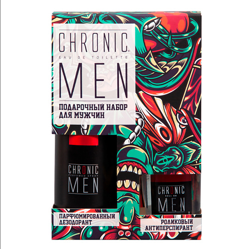 CHRONIC MEN Набор подарочный Strong: Дезодорант спрей + Антиперспирант роликовый #1