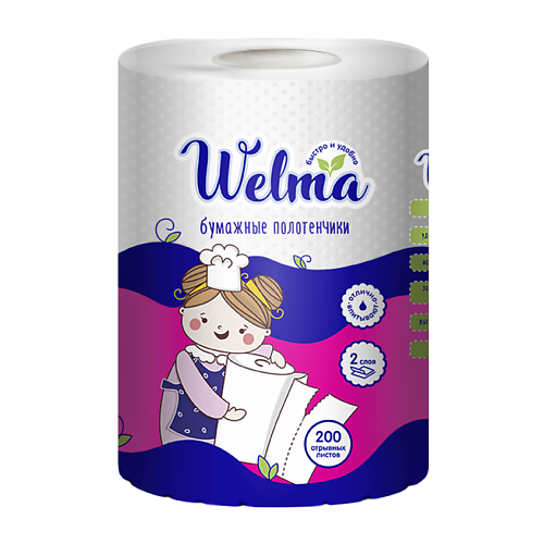 WELMA Салфетки бумажные в рулоне #1