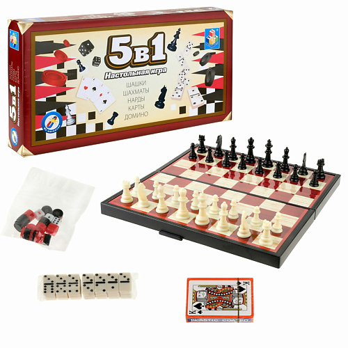 1TOY Игра настольная 5в1 #1