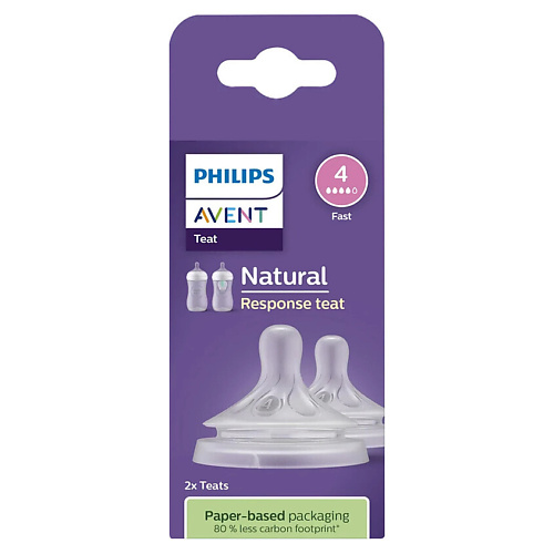 PHILIPS Силиконовая соска Natural Response, скорость потока 4 #1