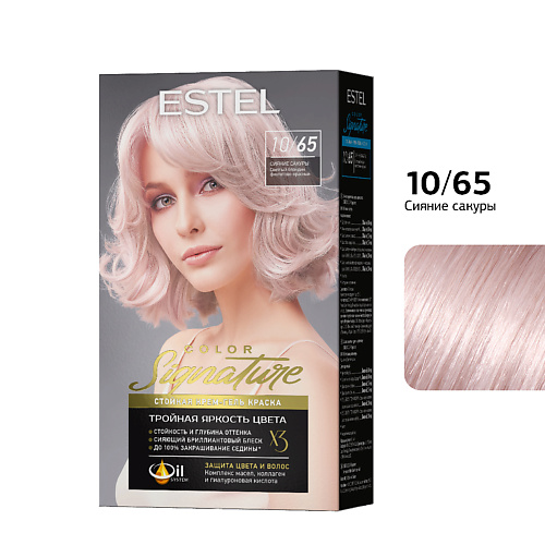 ESTEL PROFESSIONAL Стойкая крем-гель краска для волос ESTEL COLOR Signature 10/65 Сияние сакуры 170 #1