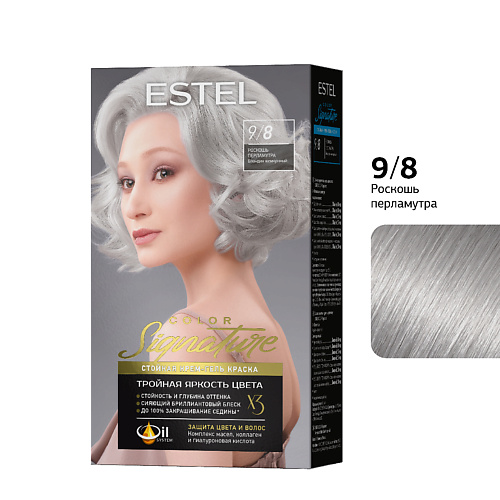 ESTEL PROFESSIONAL Стойкая крем-гель краска для волос ESTEL COLOR Signature 9/8 Роскошь перламутра 170 #1