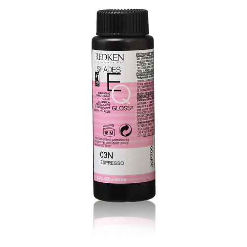 REDKEN Безаммиачная краска-блеск Shades EQ Gloss 180 #1