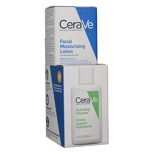 CERAVE Набор для ухода за кожей  Care Увлажняющий лосьон Мини+ Очищающий гель Мини #1
