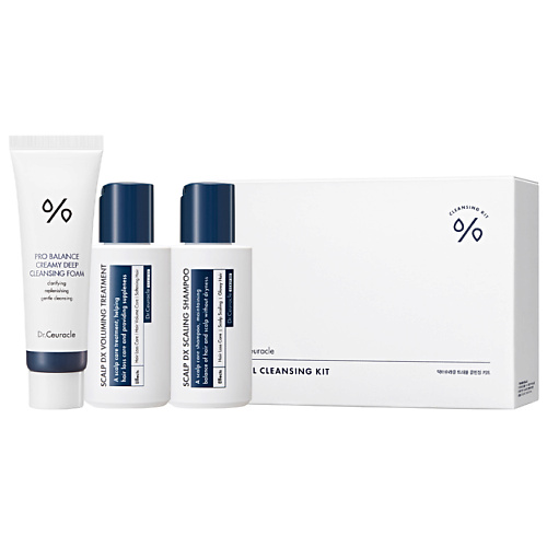 DR. CEURACLE Набор для путешествий очищение для лица и волос Travel Cleansing Kit #1