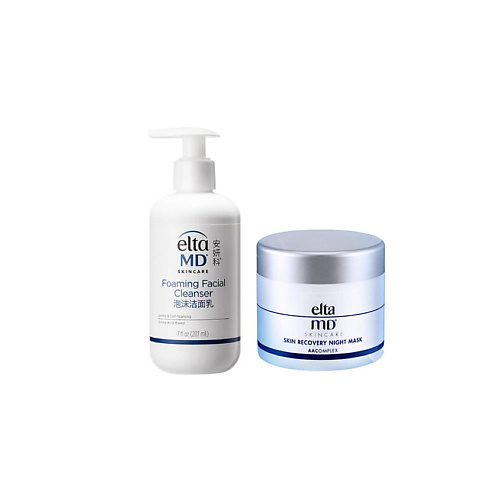 ELTA MD Набор: Гель для умывания Foaming Facial Cleanser + Маска Skin Recovery #1