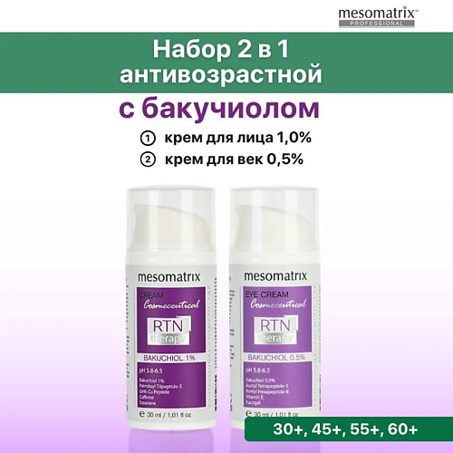 MESOMATRIX Набор (крем для лица и крем для век) с бакучиолом и пептидами RTN Therapy BAKUCHIOL #1