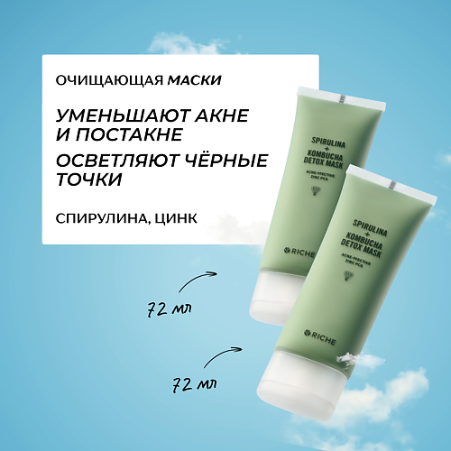 RICHE Набор очищающих масок для лица #1