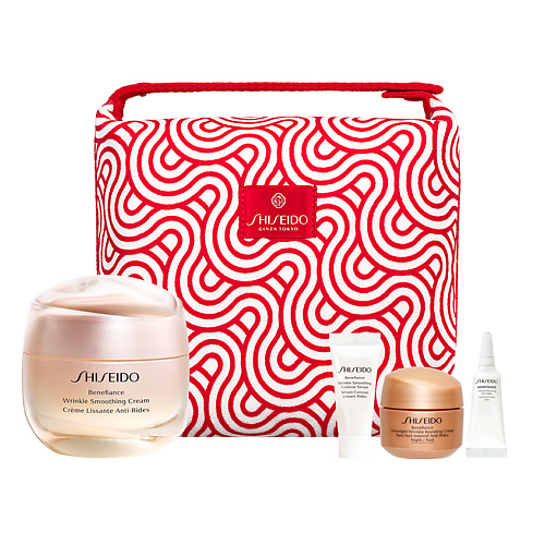 SHISEIDO Набор с кремом, разглаживающим морщины Benefiance в косметичке #1