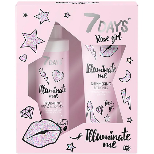 7DAYS Набор косметики, подарочный ILLUMINATE ME ROSE GIRL #1