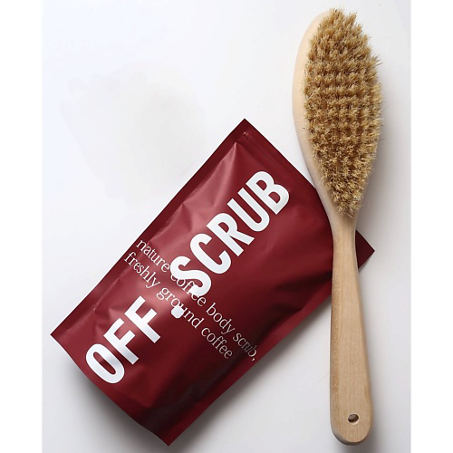 OFF.SCRUB Подарочный набор для тела: кокосовый скраб и щетка #1