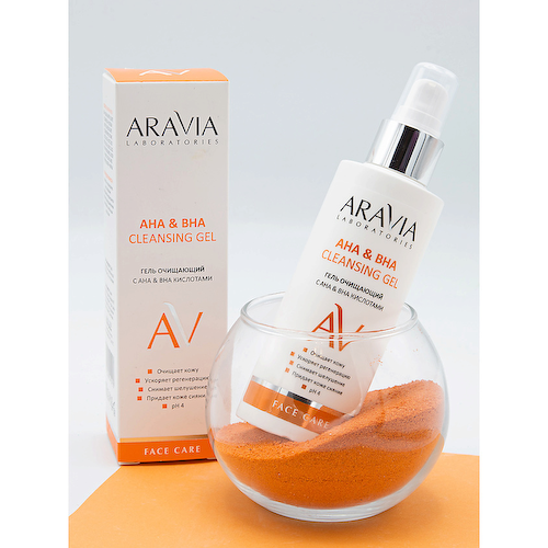 ARAVIA LABORATORIES Гель очищающий с АНА и ВНА кислотами AHA & BHA Cleansing Gel 150 #1