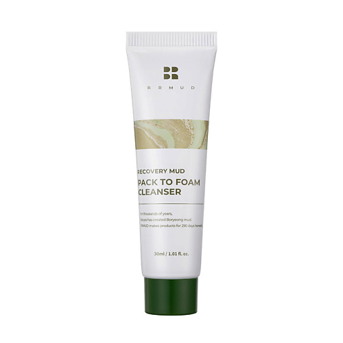 BRMUD Средство для лица очищающее восстанавливающее Recovery Mud Pack To Foam Cleanser 30 #1