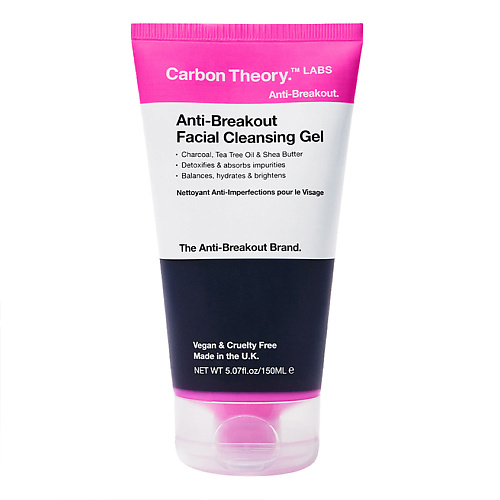 CARBON THEORY Гель для умывания Anti-Breakout Facial Cleansing Gel 150 #1