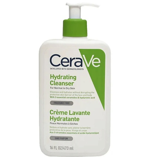 CERAVE Увлажняющий крем-гель для умывания нормальной и сухой кожи лица Hydrating Cleanser 473 #1