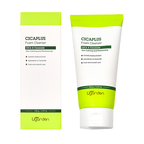 DERMAL Ugarden Cicaplus Успокаивающая пенка для умывания с Центеллой Азиатской 150 #1