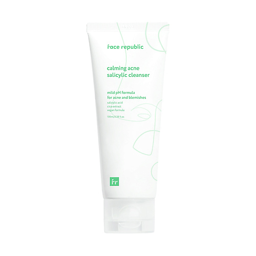 FACE REPUBLIC Гель для умывания против несовершенств с салициловой кислотой Calming acne, salicylic cleanser 100 #1