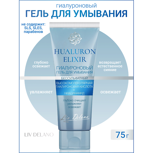 LIV DELANO Гиалуроновый гель для умыванияHyaluron Elixir 75 #1