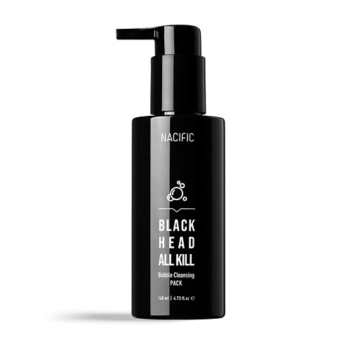 NACIFIC Гель очищающий с углем против черных точек Black Head All Kill Bubble Cleansing Pack 140 #1