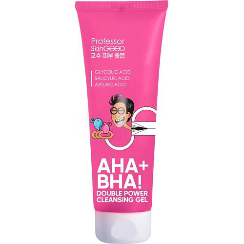 PROFESSOR SKINGOOD Гель для умывания лица "AHA+BHA! DOUBLE POWER CLEANSING GEL" с AHA- и BHA-кислотами 120 #1