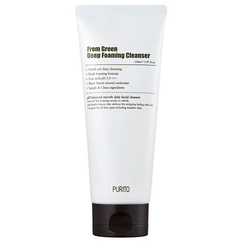PURITO Пенка для умывания с центеллой и зелёным чаем From Green Deep Foaming Cleanser 150 #1