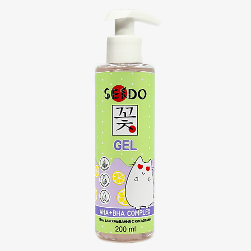 SENDO Гель для умывания с кислотами AHA+BHA Complex Cleansing Gel 200 #1