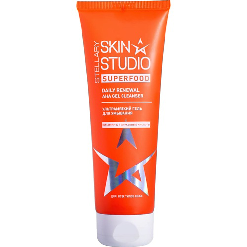 STELLARY SKIN STUDIO Ультрамягкий гель для умывания Superfood Daily Renewal Aha Gel Cleanser 120 #1