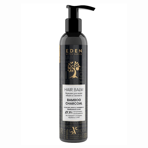 EDEN Бальзам для волос очищающий с кератином и бамбуковым углем  Bamboo Charcoal DETOX 350 #1