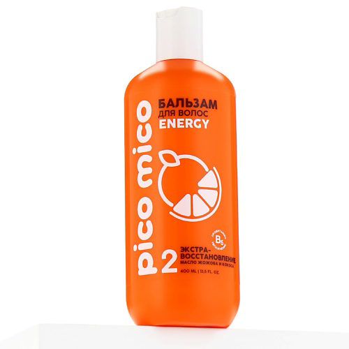 PICO MICO Бальзам для волос Energy, экстра-восстановление, с маслом кокоса и жожоба 400 #1