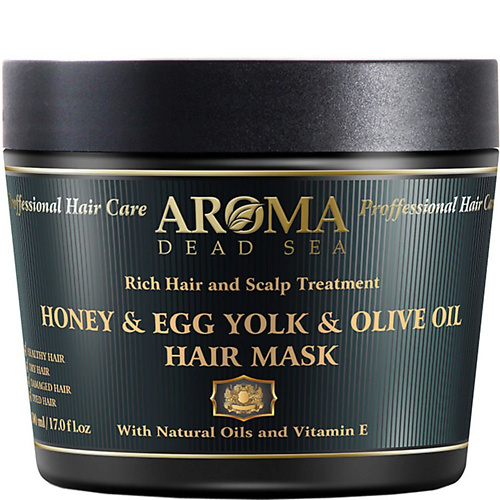 AROMA DEAD SEA Маска с медом и яичным желтком для укрепления корней и стимуляции роста волос 500 #1