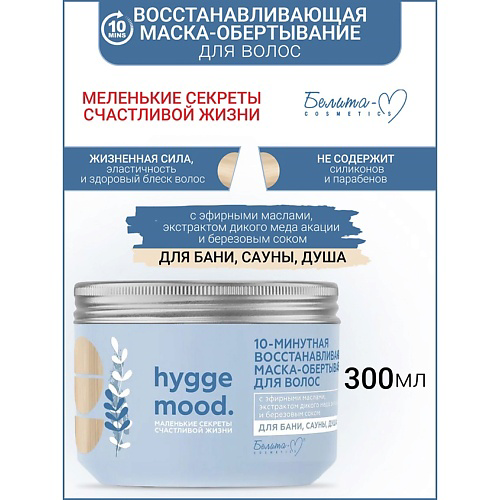 БЕЛИТА-М Маска-обертывание для волос 10-минутная восстанавливающая Hygge Mood 300 #1