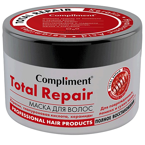 COMPLIMENT Маска для волос полное восстановление, для ломких и поврежденных волос Total Repair 500 #1