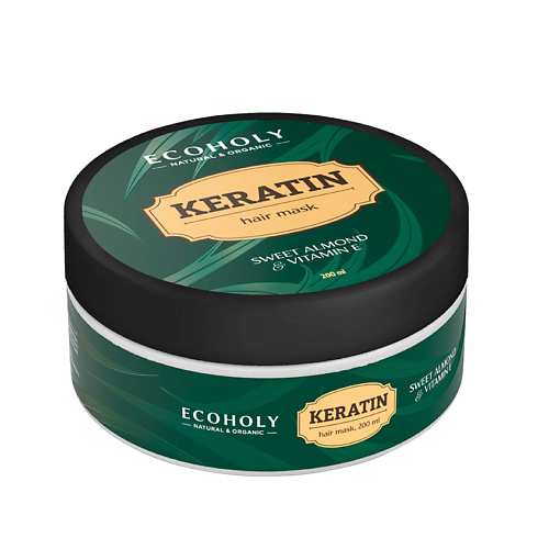 ECOHOLY Маска для волос кератиновая Keratin Hair Mask Sweet Almond & Vitamin E 200 #1