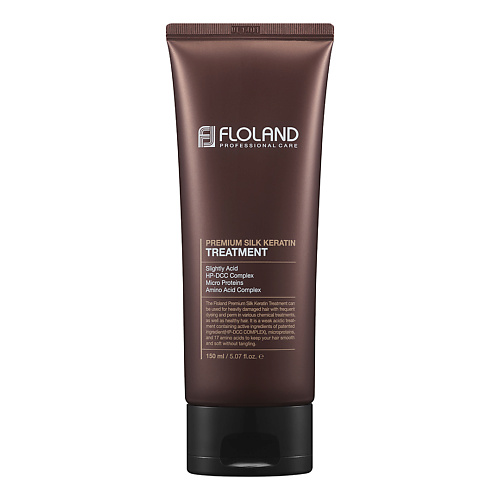 FLOLAND Маска-бальзам с кератином, аминокислотами и маслами Premium Silk Keratin Treatment 150 #1