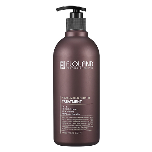 FLOLAND Маска-бальзам с кератином, аминокислотами и маслами Premium Silk Keratin Treatment 530 #1
