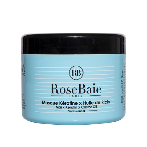 RB ROSEBAIE PARIS Маска для волос кератиновая с касторовым маслом Masque Keratine X Ricin 500 #1